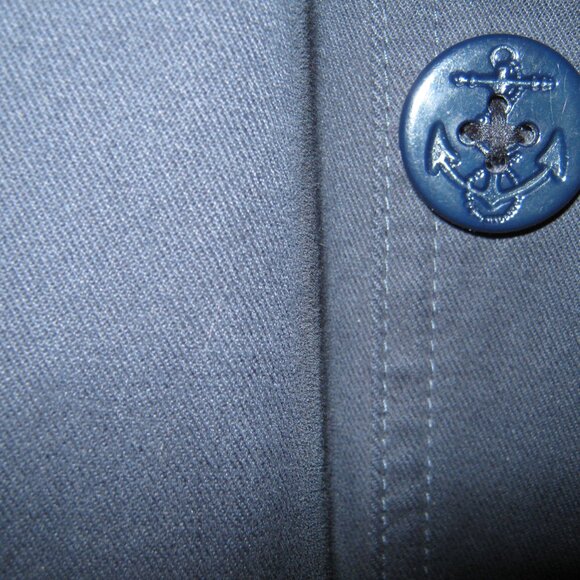 L.L. Bean Navy 100% Brushed Cotton Pea Coat -  Women's XL - Picture 4 of 4